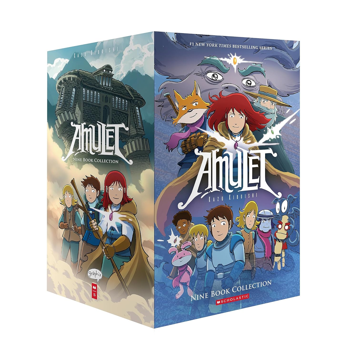 Amulet Series By Kazu Kibuishi 9 Books Box Set Of Graphic Novel 